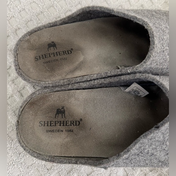 Shepherd of Sweden Felted Wool Gitte Slippers in Grey Size 39 US 8.5 Retail $100 - Picture 12 of 15